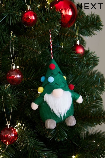 Green Fabric Christmas Tree Gonk Bauble (D73672) | £7