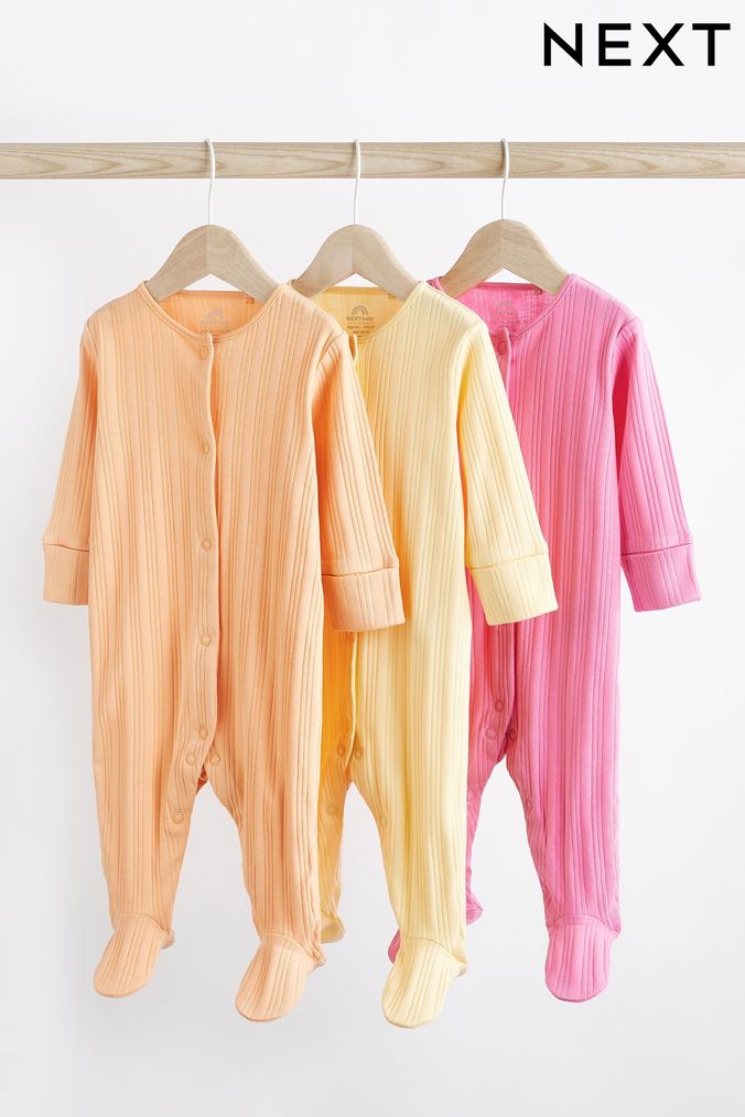 Buy Sleepsuits Pink Plain Baby Online Next UK