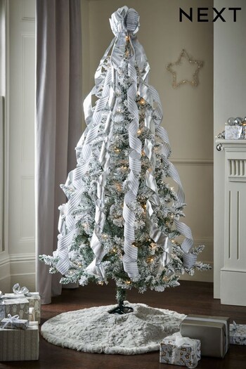 Silver Bow Christmas Tree Topper (D73707) | £22
