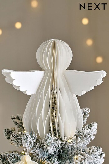 White Paper Angel Christmas Tree Topper (D73717) | £8