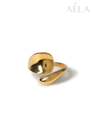 Aela Small Gold Tone Stainless Steel Wrap Ring (D73830) | £18.50