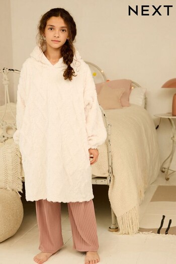 Cream Cable Hooded Blanket (3-16yrs) (D73869) | £18 - £25