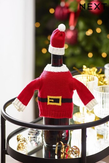 Red Christmas Santa Bottle Warmer Set (D73922) | £10