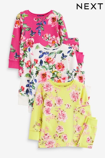 Bright Floral Pyjamas 3 Pack (9mths-16yrs) (D73934) | £26 - £37