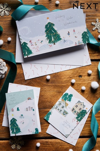 20 Pack Snowy Scene Christmas Cards (D73948) | £6