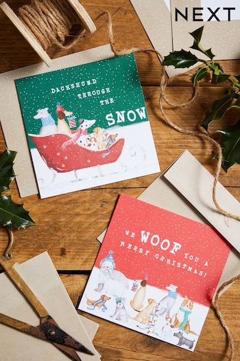 20 Pack Festive Dogs Christmas Cards (D73949) | £6