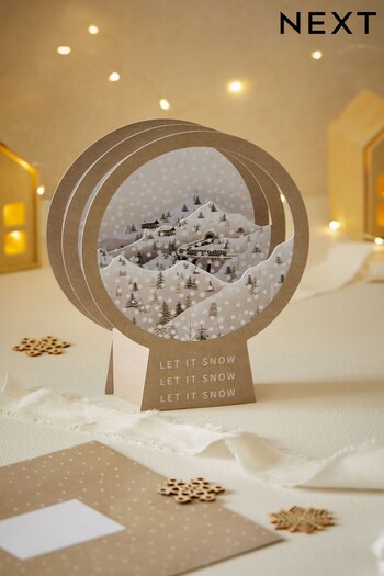 6 Pack Pop Up Snow Globe Christmas Cards (D73962) | £6