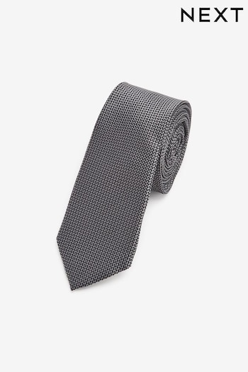 Light Grey Texture Silk Tie (D73963) | £18