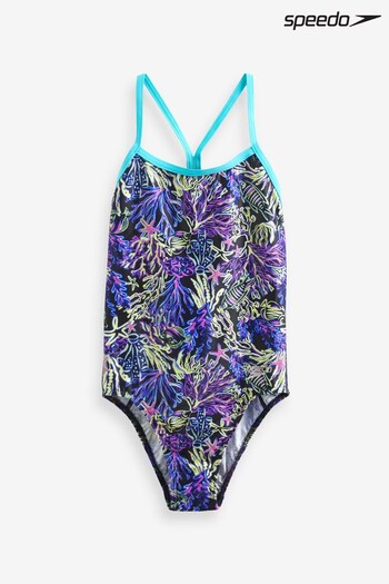 Speedo Girls Allover Digital Vback Swimsuit (D73997) | £27
