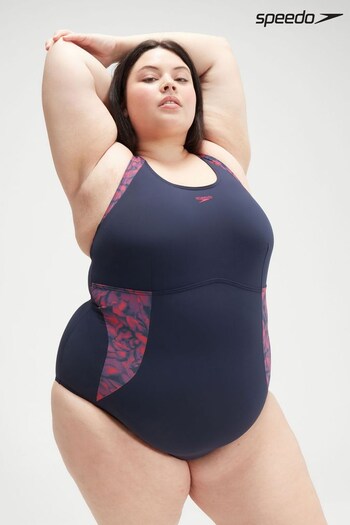 Speedo Womens Shaping Printed Orchid Lustre Swimsuit (D74017) | £61