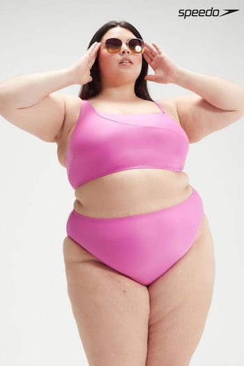 Speedo Womens Purple Plus Size Asymmetric 2 Piece Bikini (D74019) | £42