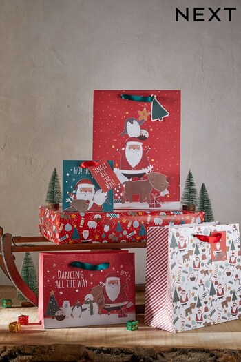 Set of 4 Santa's Squad Christmas Gift Laptop Bags (D74106) | £6