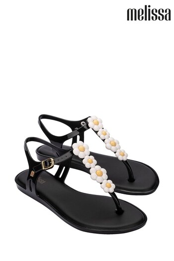 Melissa Solar Spring Black Daisy Shoes (D74499) | £78