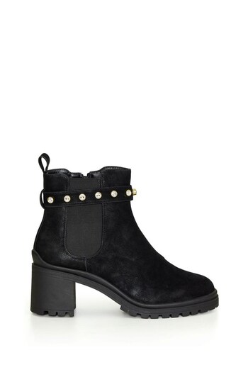 Evans Black Extra Wide Fit Bray Ankle Boots (D74536) | £50