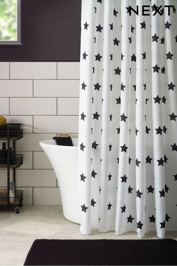 Black Star Design Shower Curtain (D74553) | £14