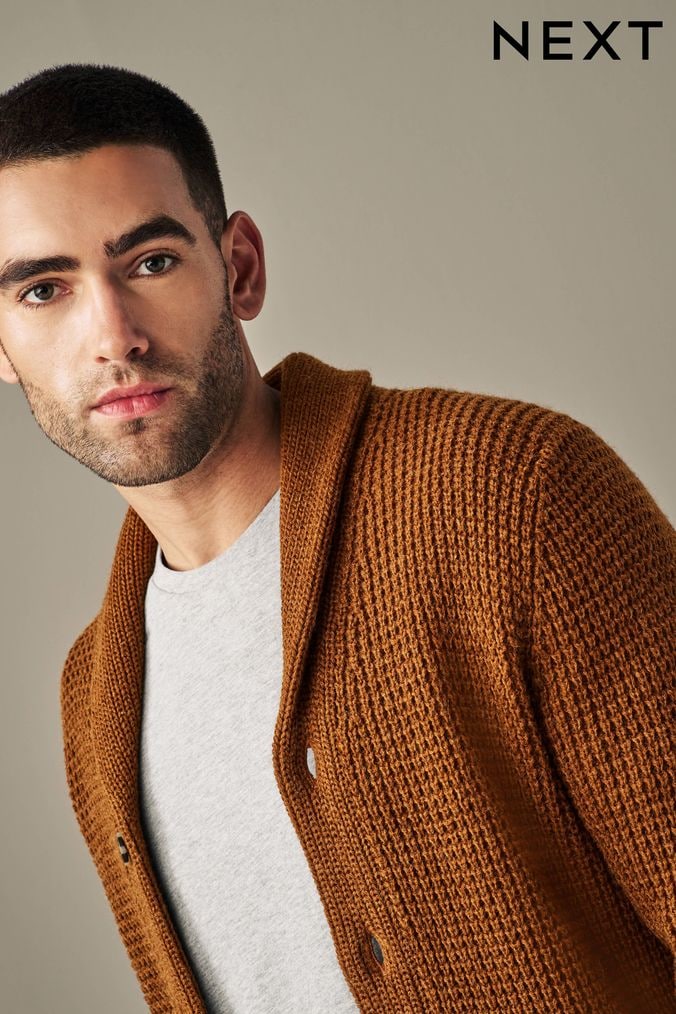 Mens thin hot sale knit cardigan