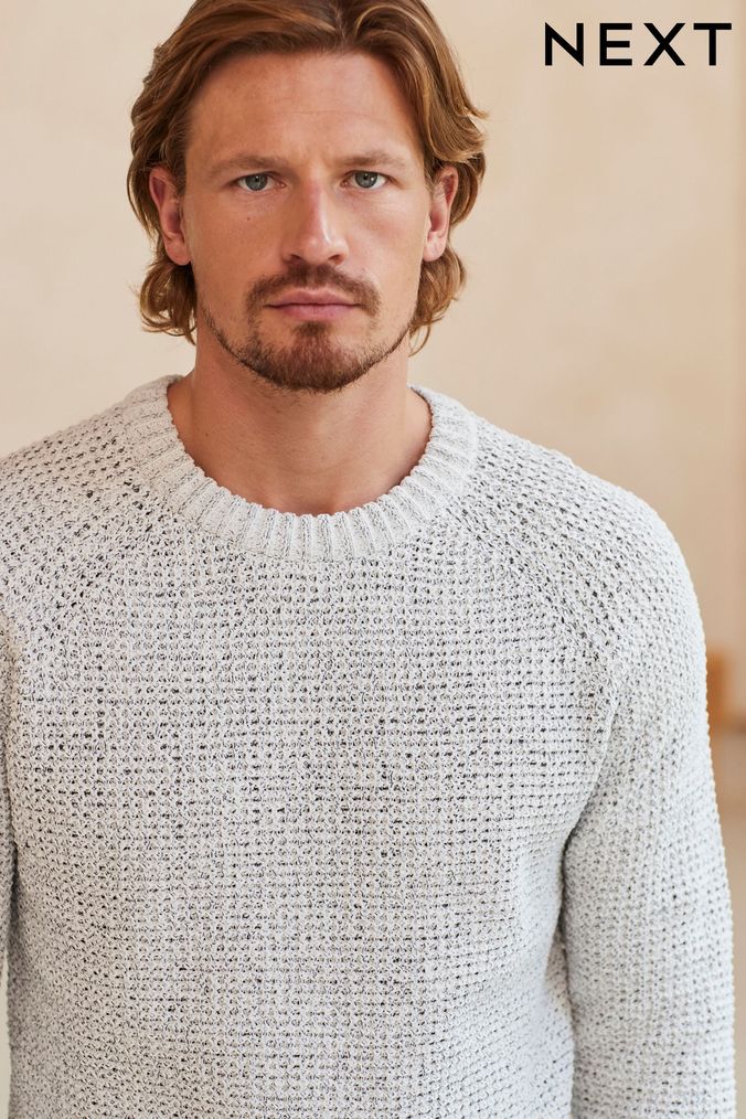 Mens Cream Jumpers Cream Cable Plain Jumpers Next UK