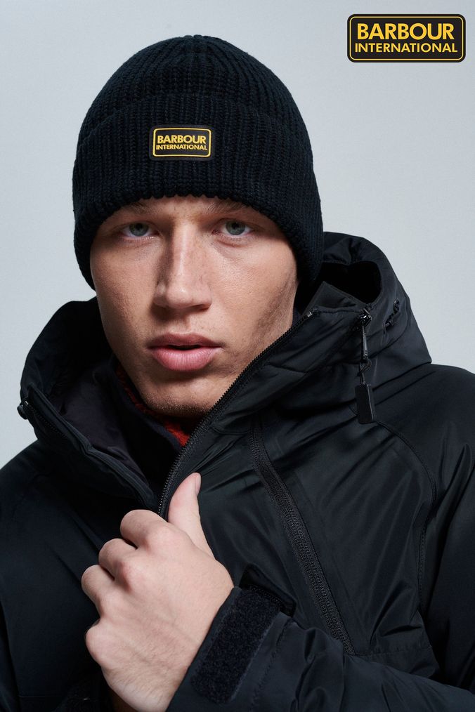 Barbour international top bobble hat