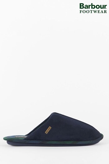 Barbour® Navy Blue Foley Mule Slippers (D74824) | £55