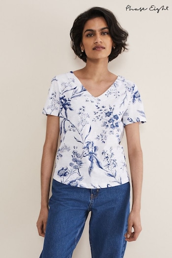 Phase Eight Natural Ryley Floral Top (D74835) | £55