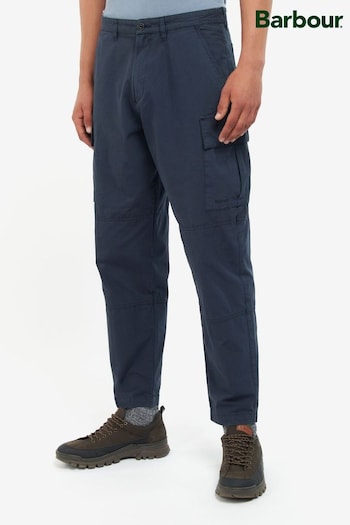 Barbour® Navy Ripstop Relaxed Fit Cargo Trousers (D74885) | £80