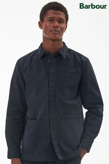 Barbour® Navy Chesterwood Workwear Shacket Overshirt (D74904) | £109