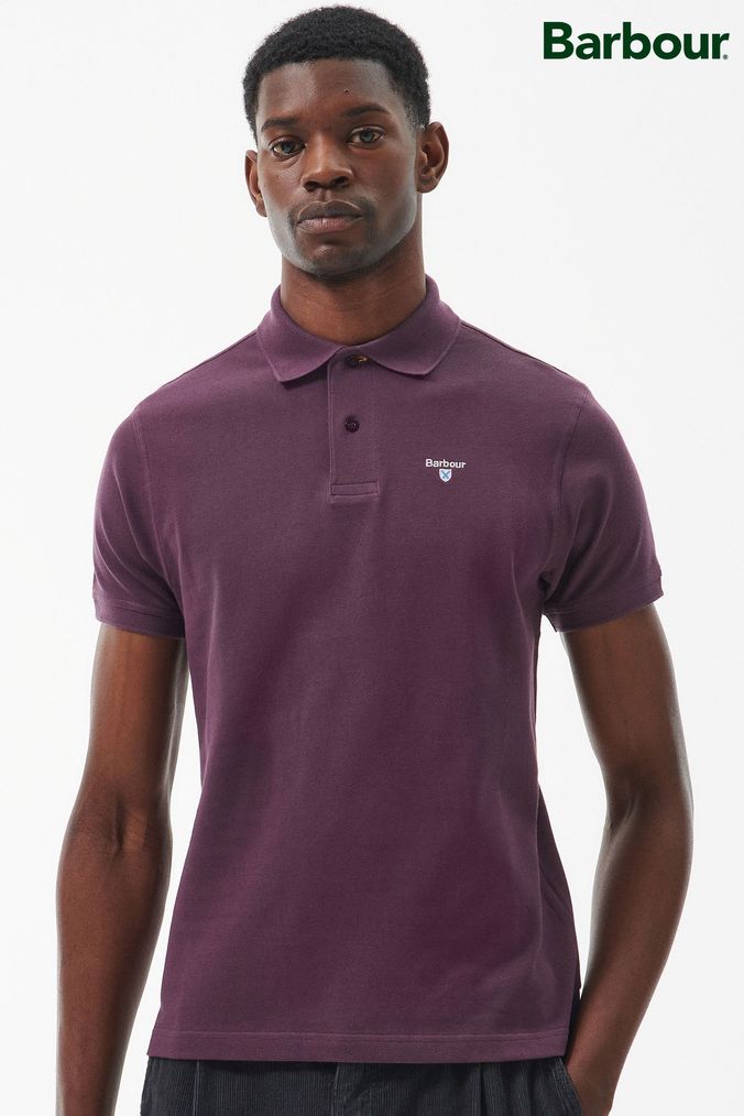 Barbour shirts mens purple deals