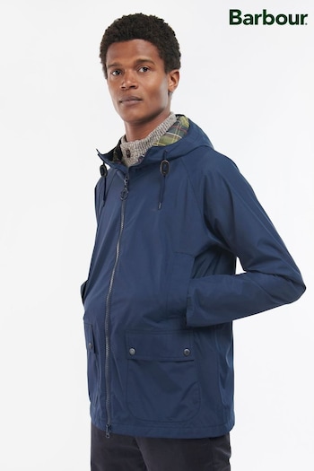 Barbour® Navy Domus Waterproof Hooded Jacket (D74944) | £179