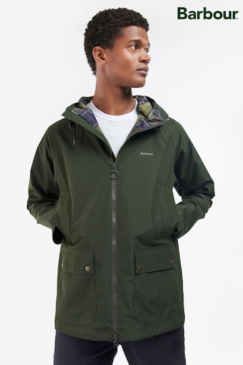 Barbour® Green Domus Waterproof Hooded Jacket (D74945) | £179