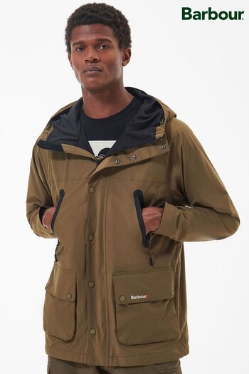 Barbour® Khaki Green Active Bedale Waterproof Hooded Jacket (D74989) | £299