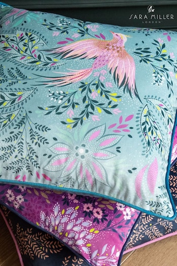 Sara Miller Blue Bird of Paradise Cushion (D75139) | £54