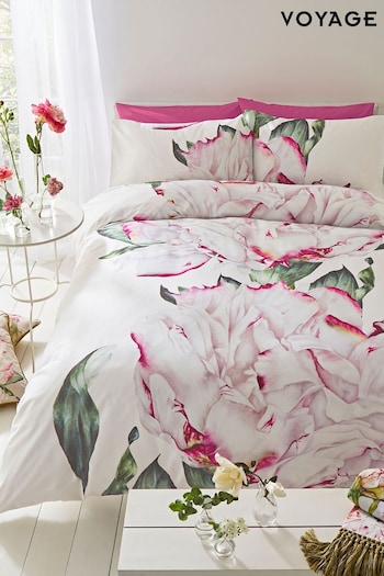 Voyage Set of 2 Pink Parcevall Peony Pillowcases (D75159) | £25