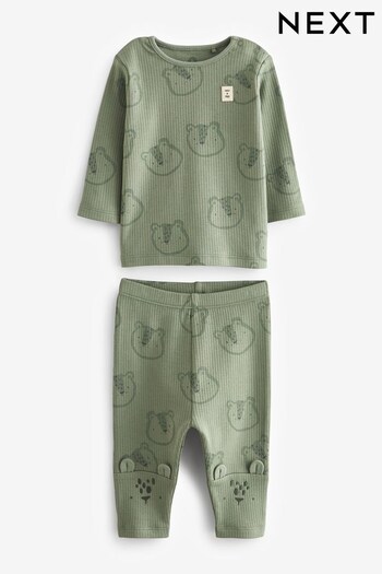 Green Tiger Baby T-Shirt And Leggings 2 Piece Set (D75201) | £11 - £13