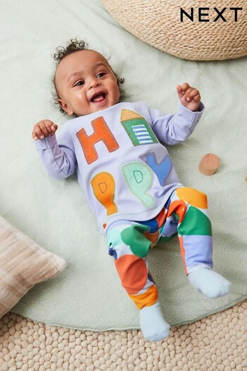 Bright Happy Baby T-Shirt And Leggings 2 Piece Set (D75202) | £12 - £14