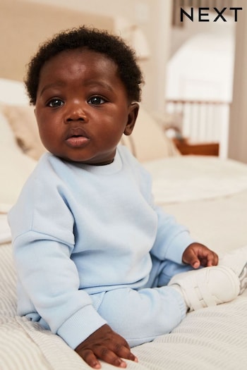 Pale Blue Baby Cosy Sweatshirt and Joggers Set (D75210) | £12 - £14