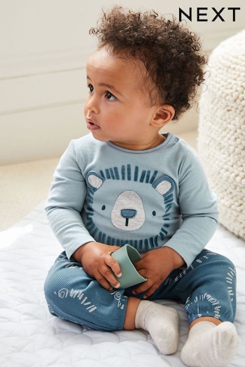 Teal Blue Baby T-Shirt And Leggings 2 Piece Set (D75213) | £12 - £14
