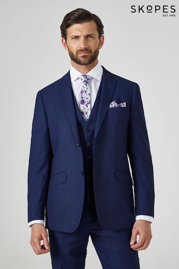 Skopes Harcourt Navy Blue Tailored Fit Suit Jacket (D75240) | £104