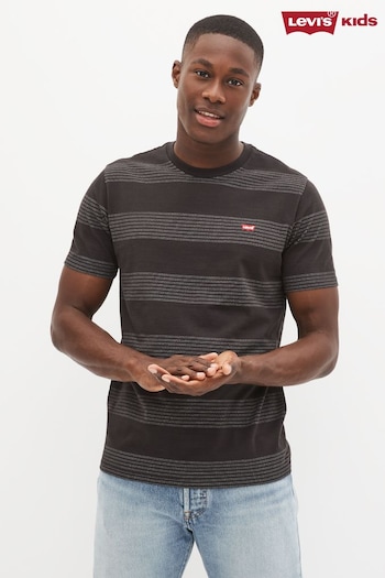 Levi's® Black Stripe Levi's® Grey Heather Original Housemark T-Shirt (D75286) | £27