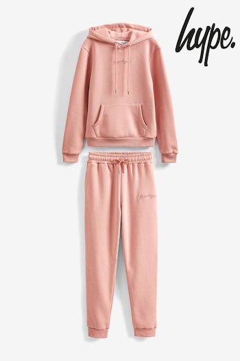 Hype. Justhype Womens Pink Rosette Scribble Hoodie & Joggers Set (D75295) | £85