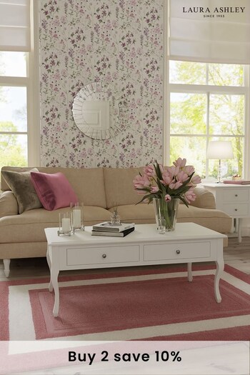 Laura Ashley White Rosalind 2 Drawer Coffee Table (D75329) | £495