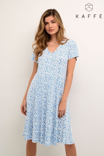 Kaffe Blue Molly Jersey Dress (D75577) | £50