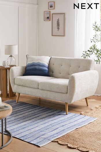 Chunky Chenille Oyster Natural Hyett Compact 2 Seater 'Sofa In A Box' (D75593) | £440