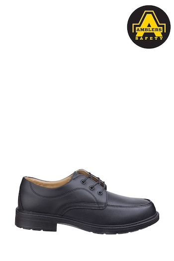 Amblers Safety Gibson Lace Black Safety silver Shoes (D75622) | £53