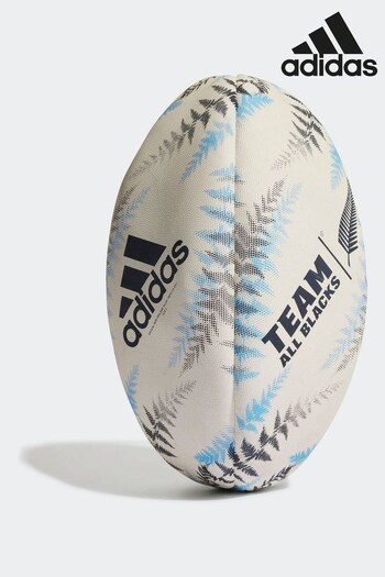 adidas White Ground NZRU All Blacks Replica Rugby Ball (D75694) | £23
