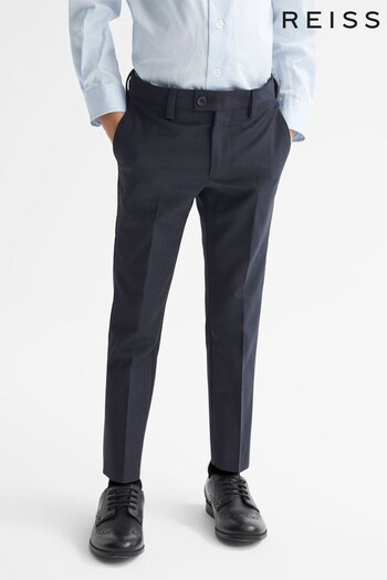 Reiss Navy Hope Senior Modern Fit Mixer Trousers (D75722) | £52