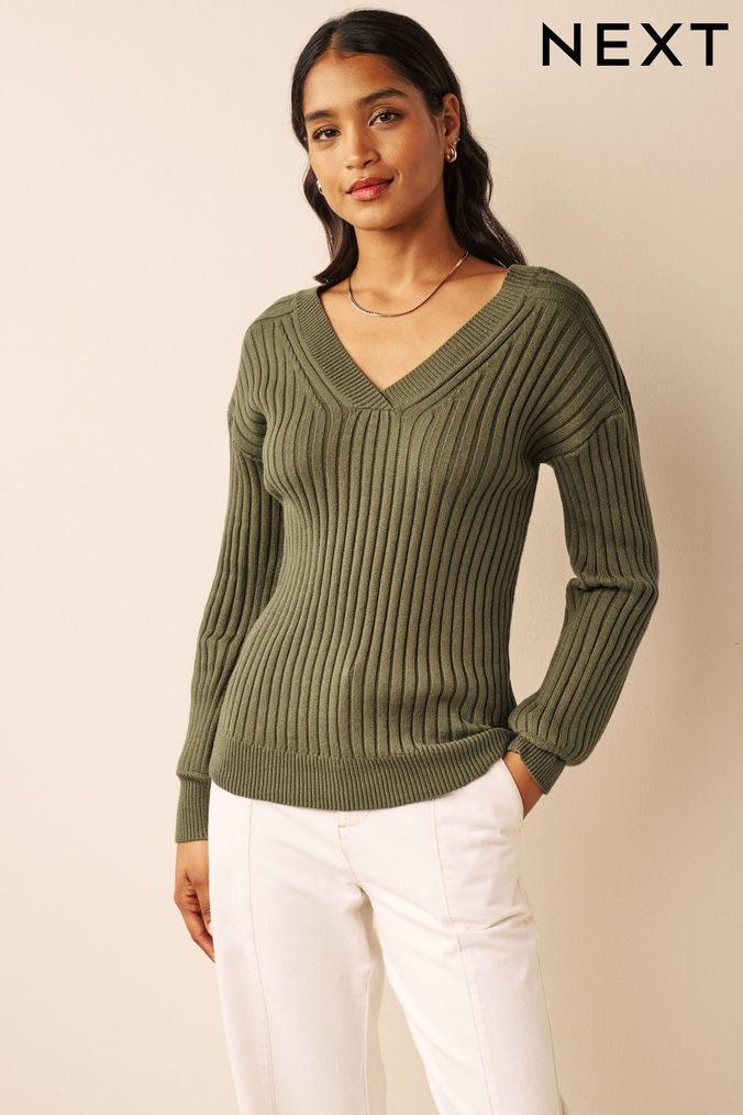 Olive green sales jumpers ladies