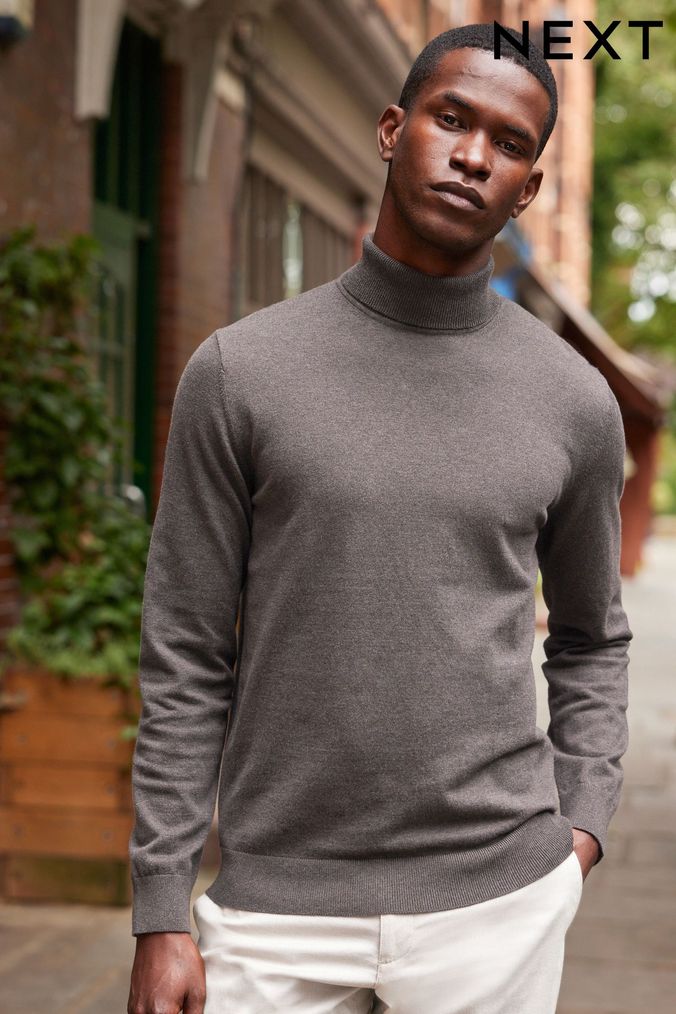 Mens polar neck jumpers outlet