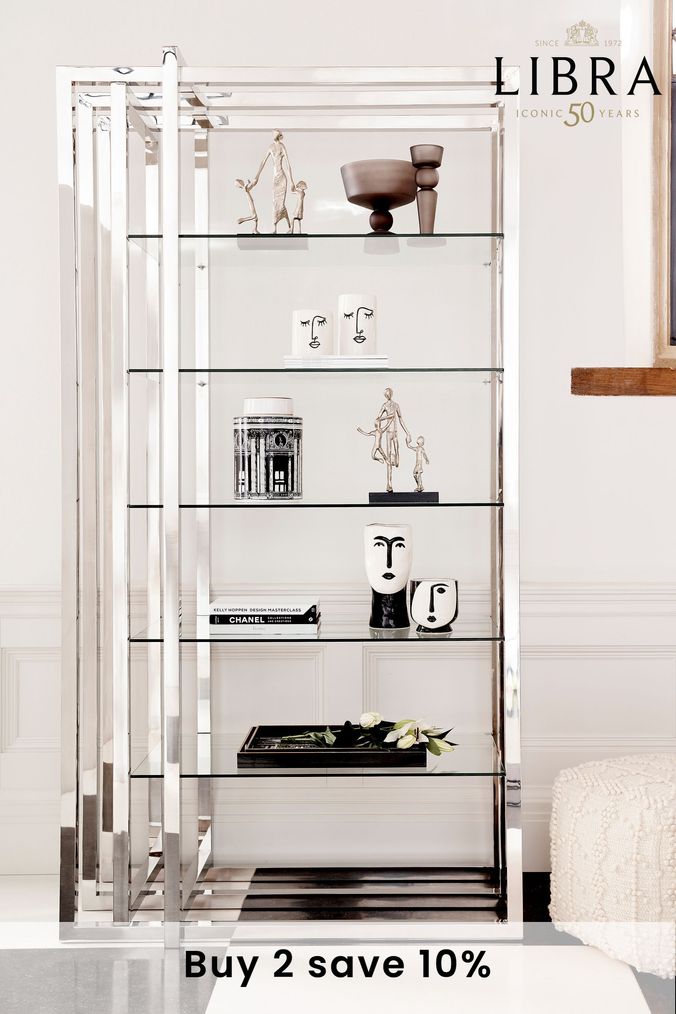Buy Wall Shelves Metal Glass Self Assembly Homeware Livingroom