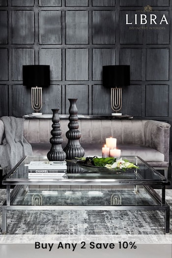 Libra Interiors Black Belgravia Square Coffee Table (D75944) | £1,908