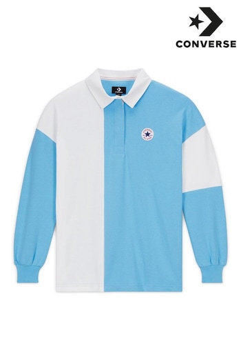 Converse Light Blue/White Converse Light Retro Chuck Rugby Shirt (D75961) | £55